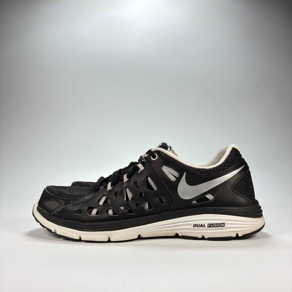 Nike Dual Fusion Run 2 Black White Running Shoes Sneakers 599564-005 Womens Sz 9 - Picture 4 of 10